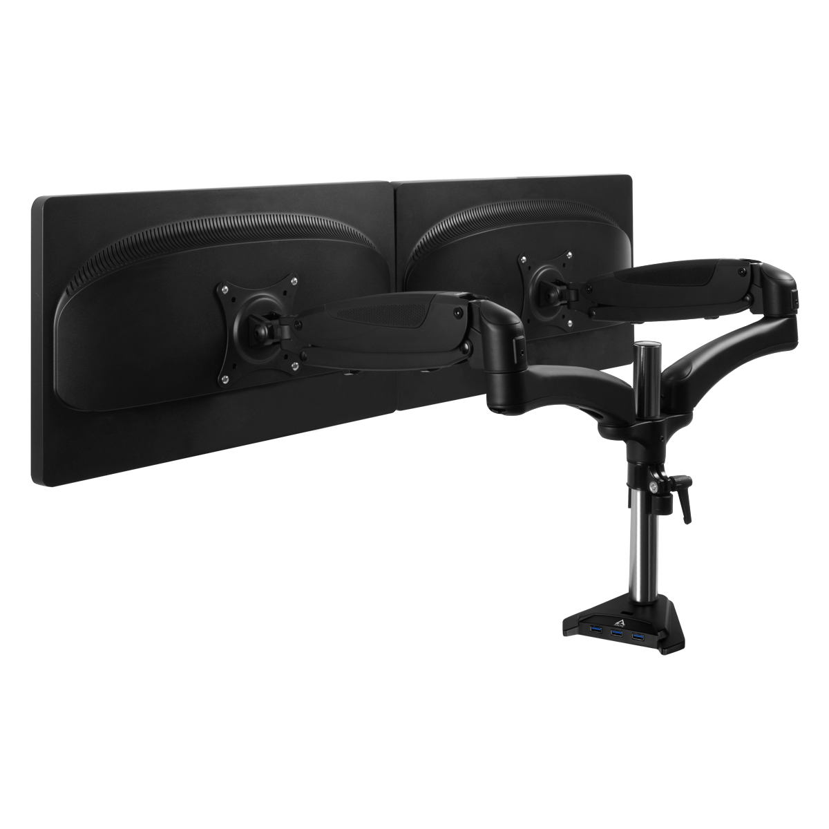 Monitor Setup with Desk Mount Gas Spring Dual Monitor Arm ARCTIC Z2-3D (Gen 3)