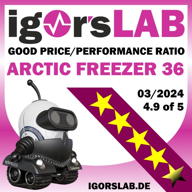 Igor's Lab Freezer 36 award