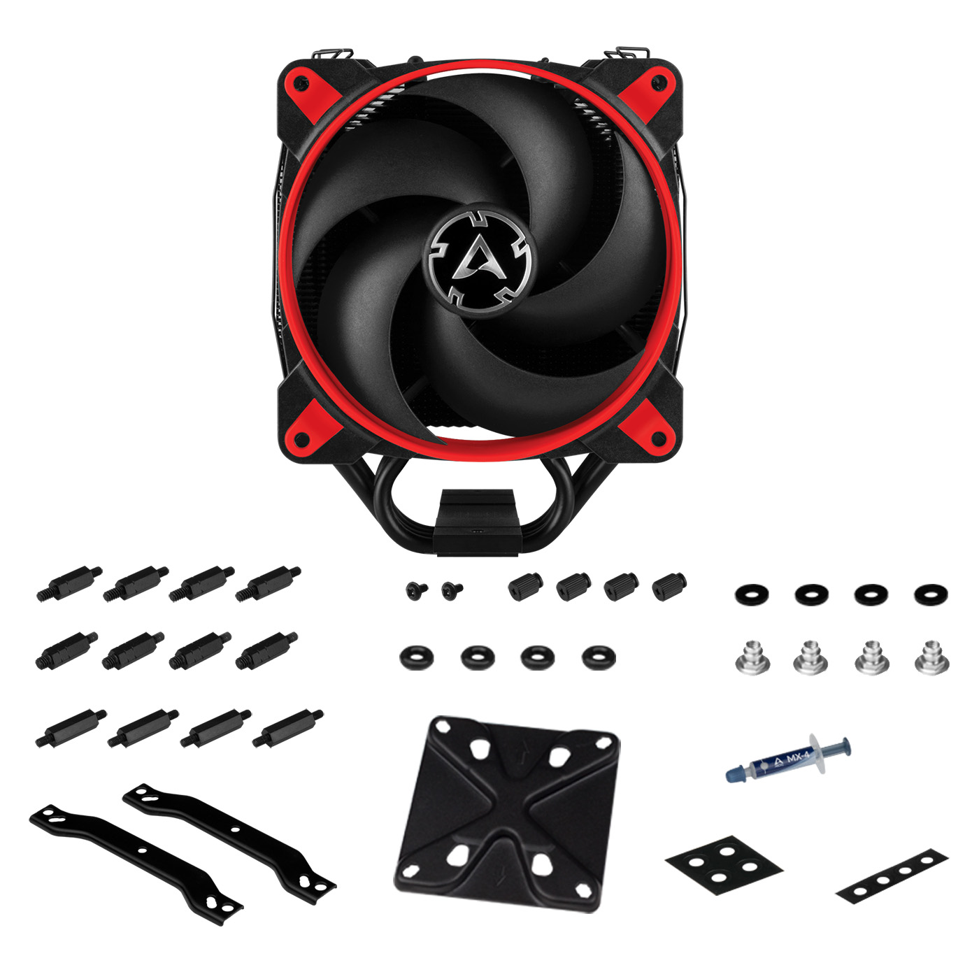 Tower CPU Cooler with Push-Pull Configuration ARCTIC Freezer 34 eSports DUO (Red) Package Contents