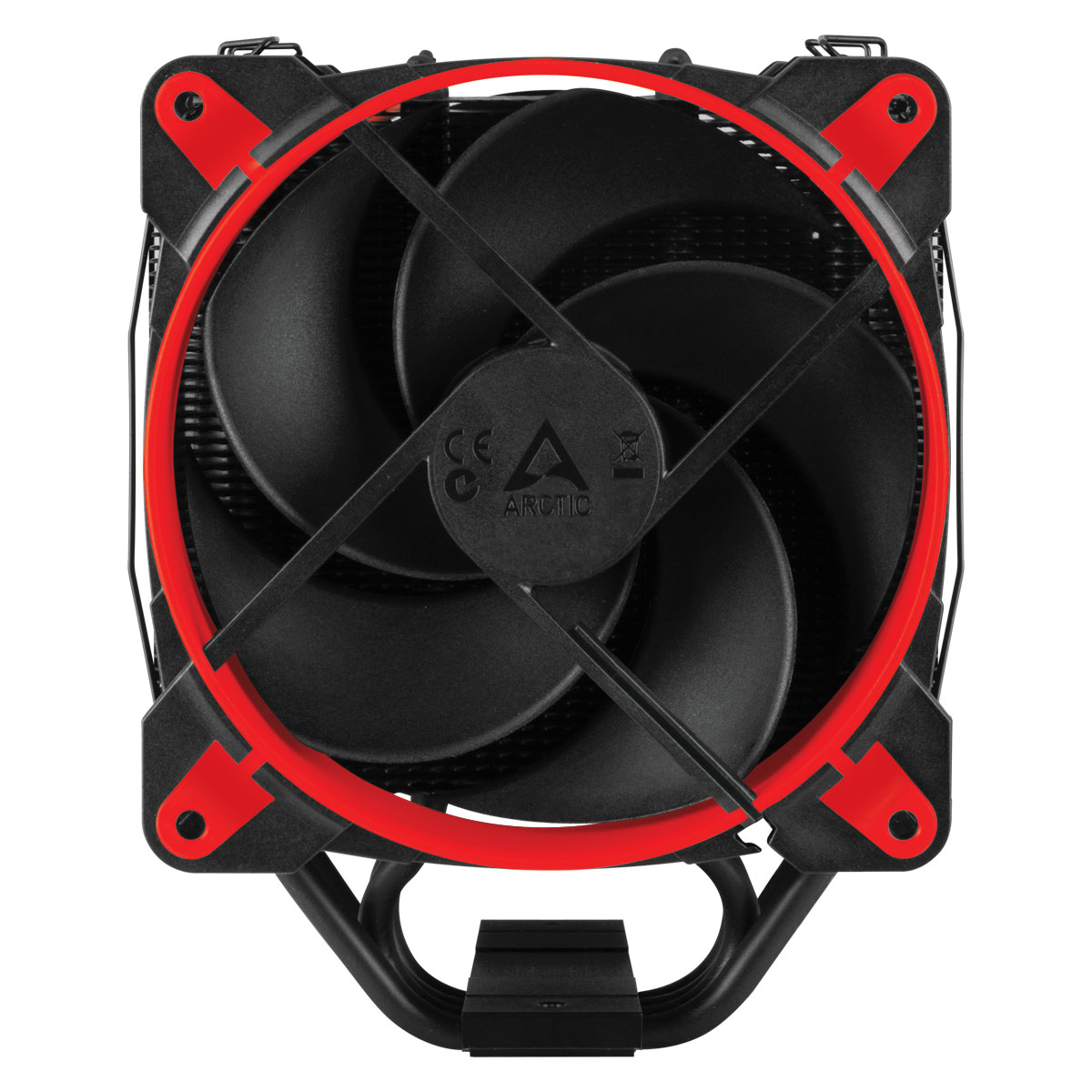 Tower CPU-Kühler mit Push-Pull-Konfiguration ARCTIC Freezer 34 eSports DUO (Rot) Rückansicht