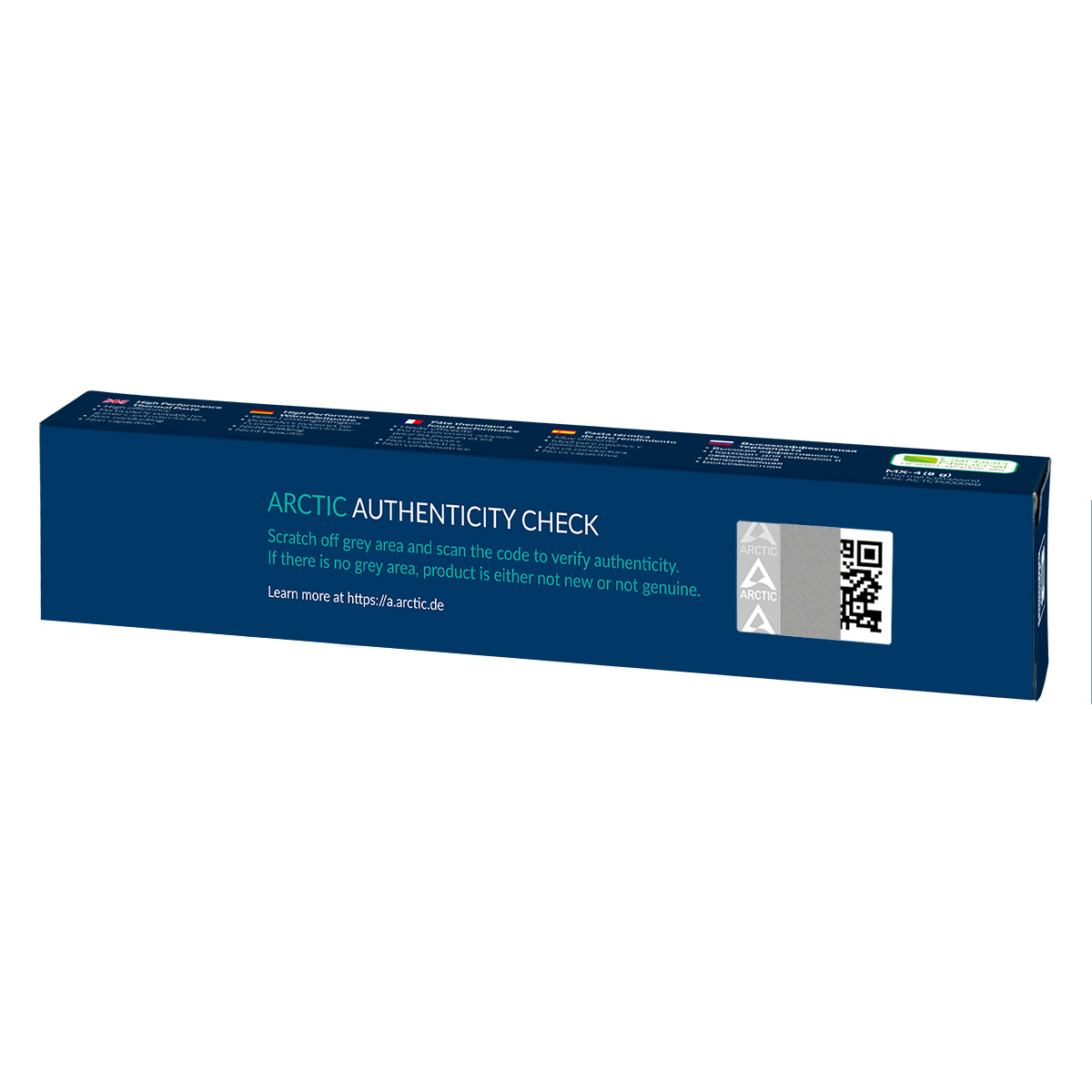 Hochleistungs-Wärmeleitpaste ARCTIC MX-4 (8 g) Produktverpackung Rückansicht